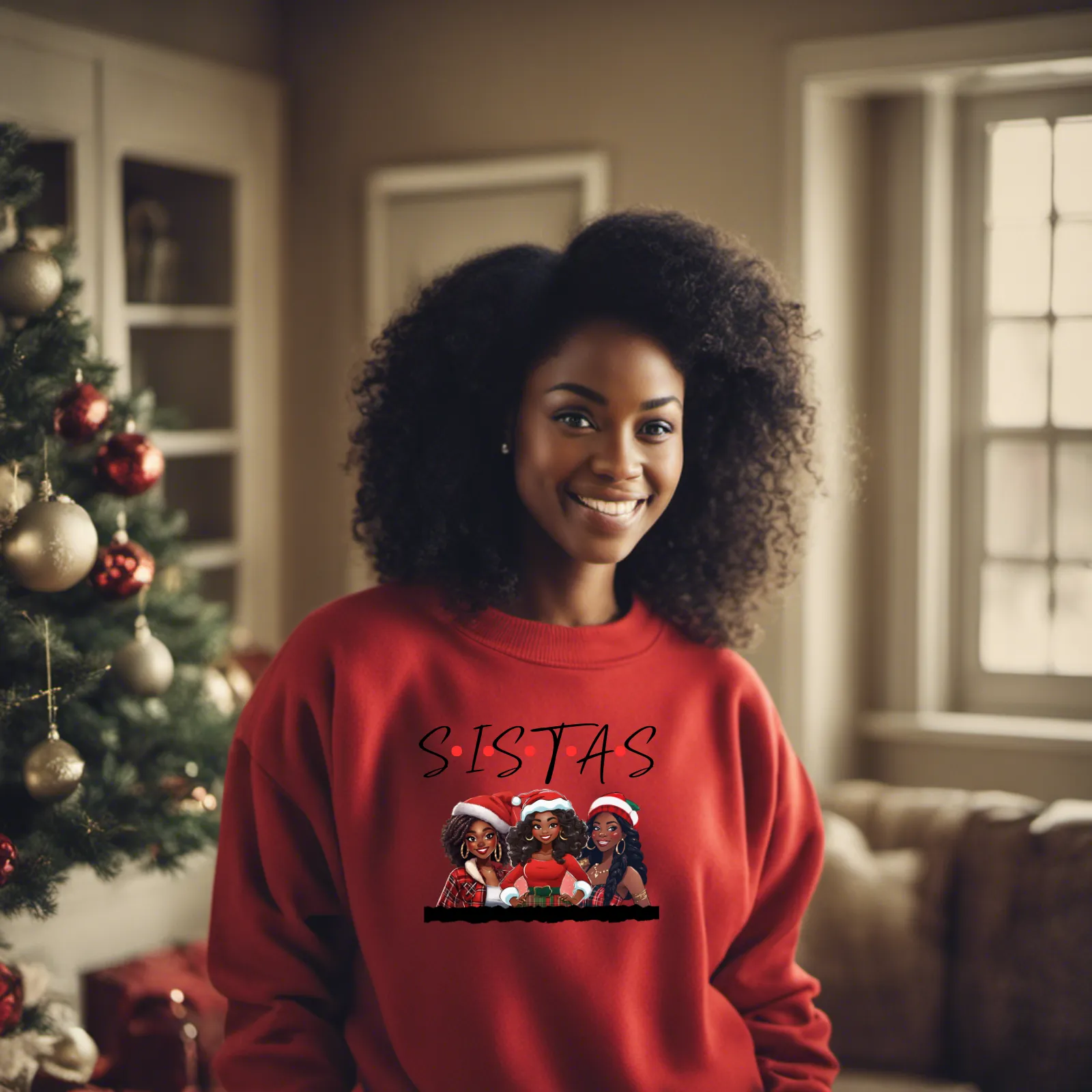 Sistas melanin holiday sweatshirt or hoodie