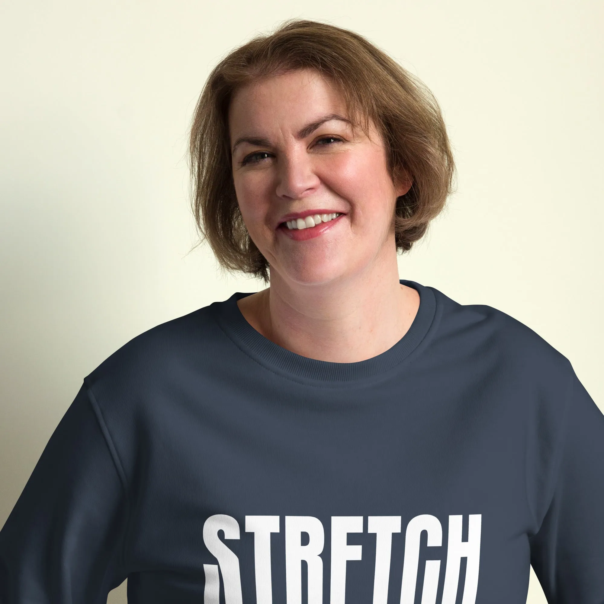 Stretch Typography Graphic Women Organic Sweatshirt