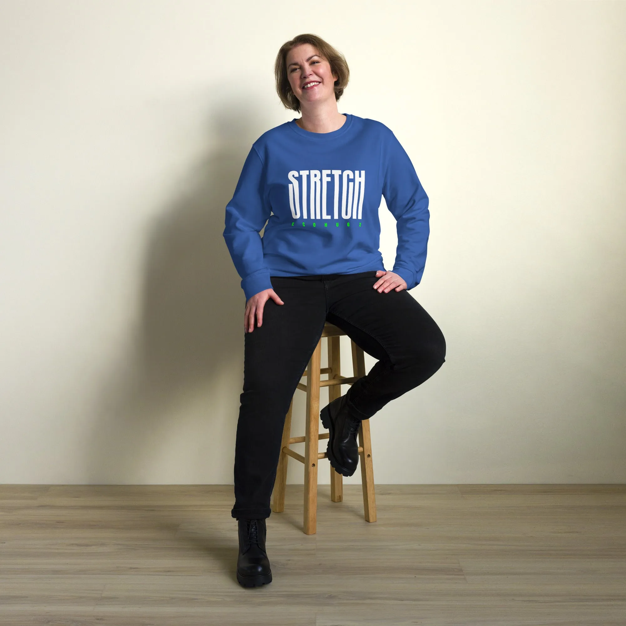 Stretch Typography Graphic Women Organic Sweatshirt