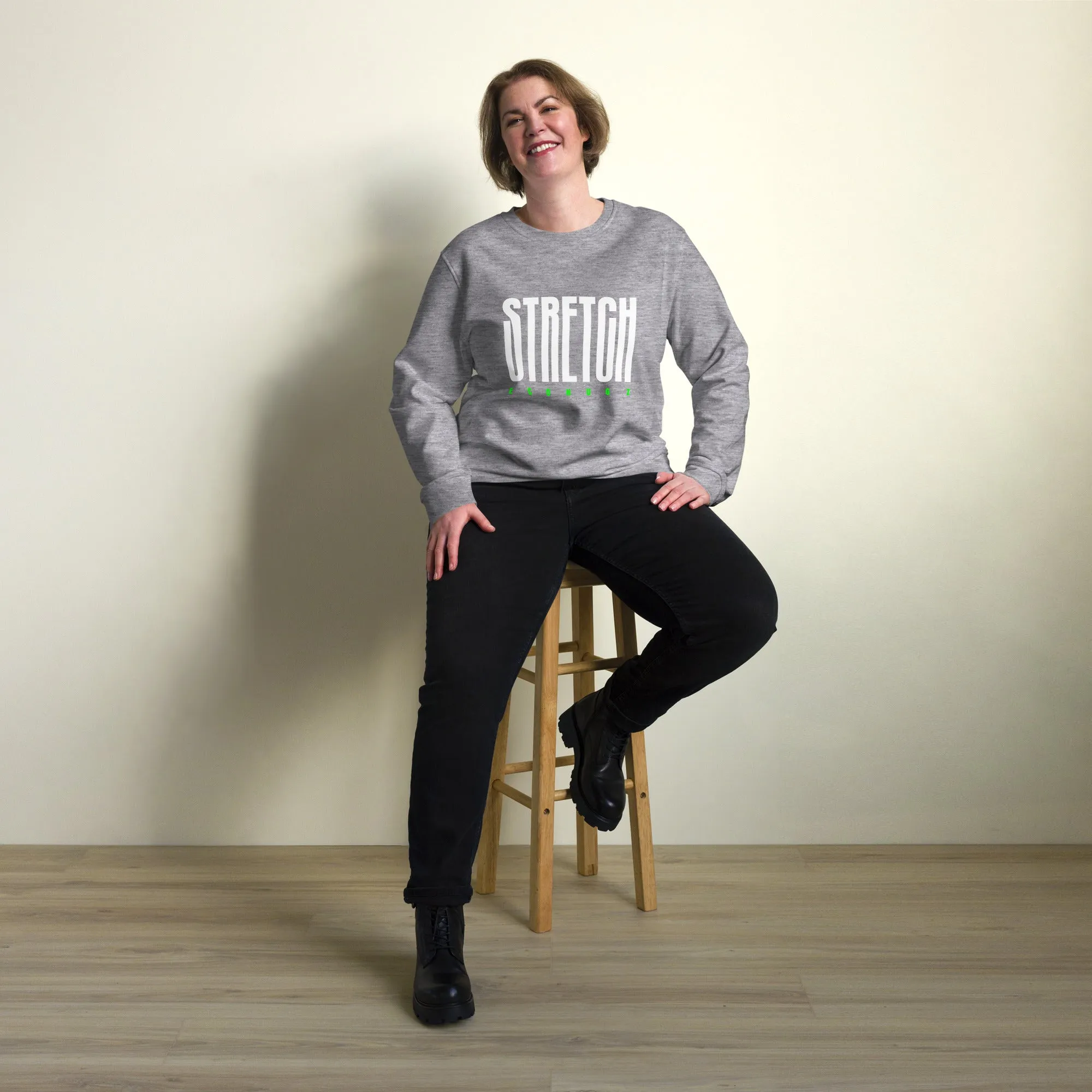 Stretch Typography Graphic Women Organic Sweatshirt