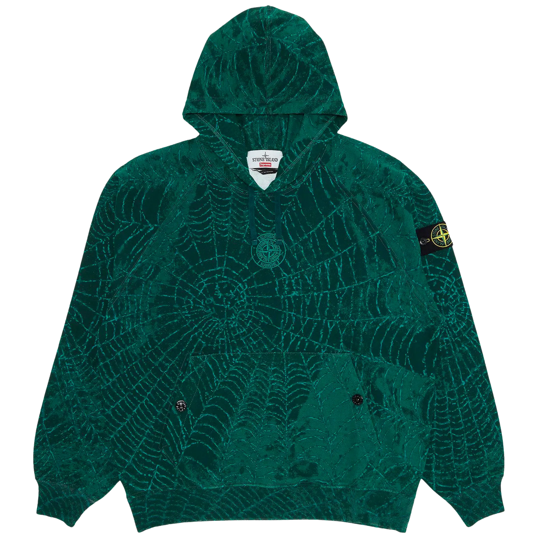 Supreme x Stone Island Hooded Sweatshirt  'Dark Green'