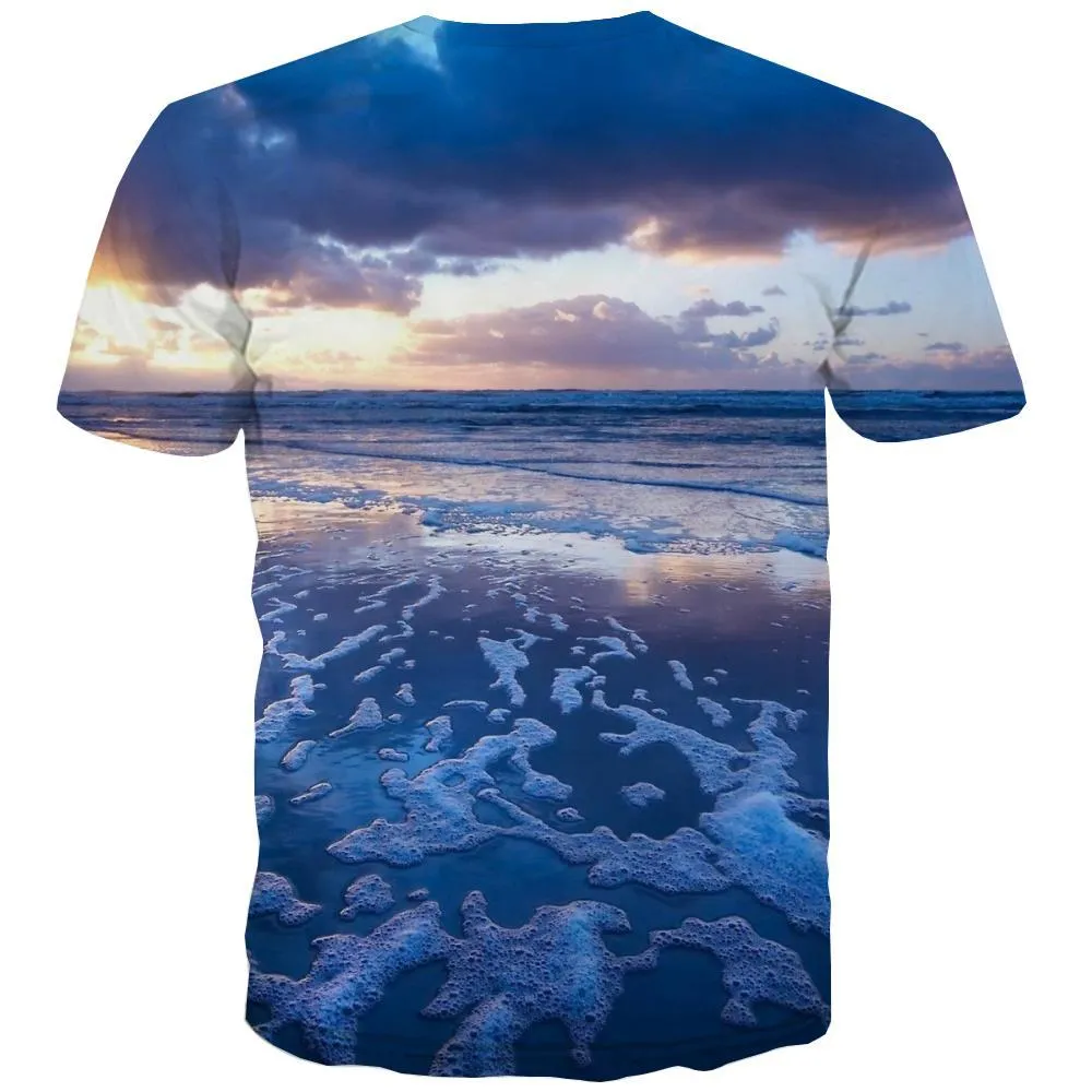 surf T shirts Men The sea T-shirts 3d sport Tshirts Cool Cool Tshirt Printed