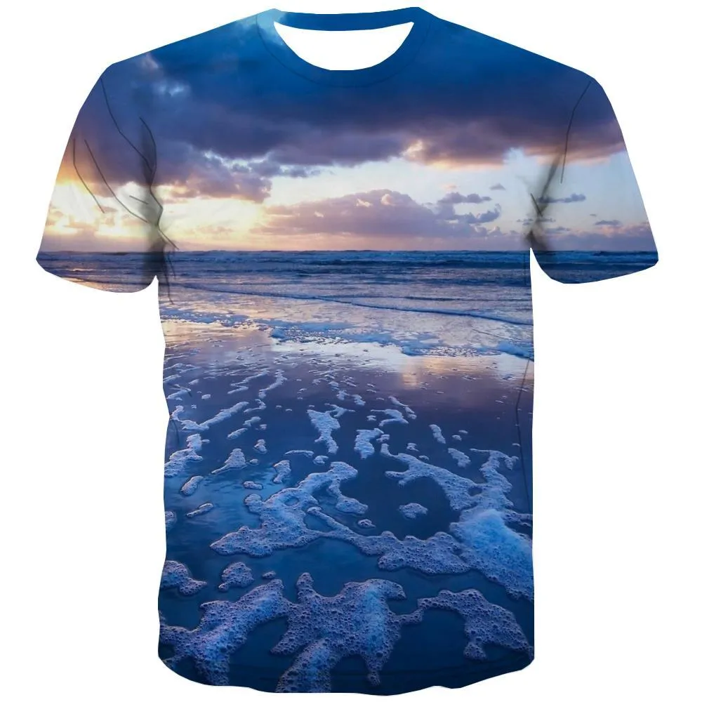 surf T shirts Men The sea T-shirts 3d sport Tshirts Cool Cool Tshirt Printed