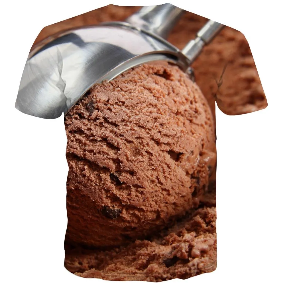 Sweet T-shirt Men Gourmet Tshirt Printed Icecream Shirt Print Colourful T-shirts 3d