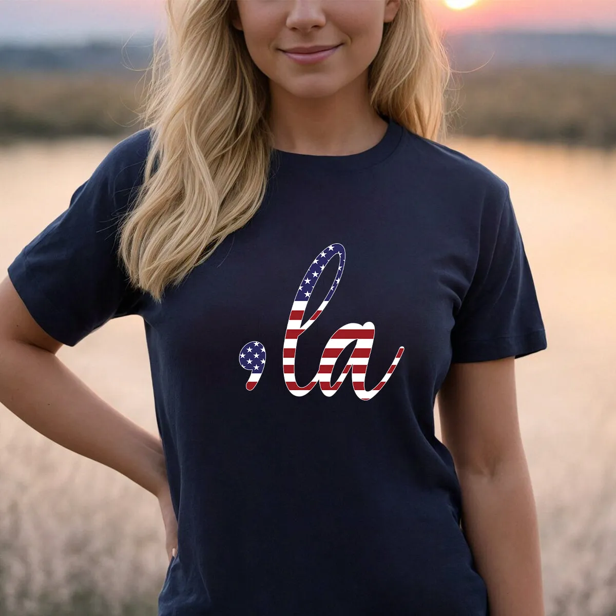 Teesdily | American Flag 2024 Comma La Shirt, Wonder Woman Sweatshirt Hoodie Mug, For The People T-shirt, First Female Power Tee, Patriot Day Gifts
