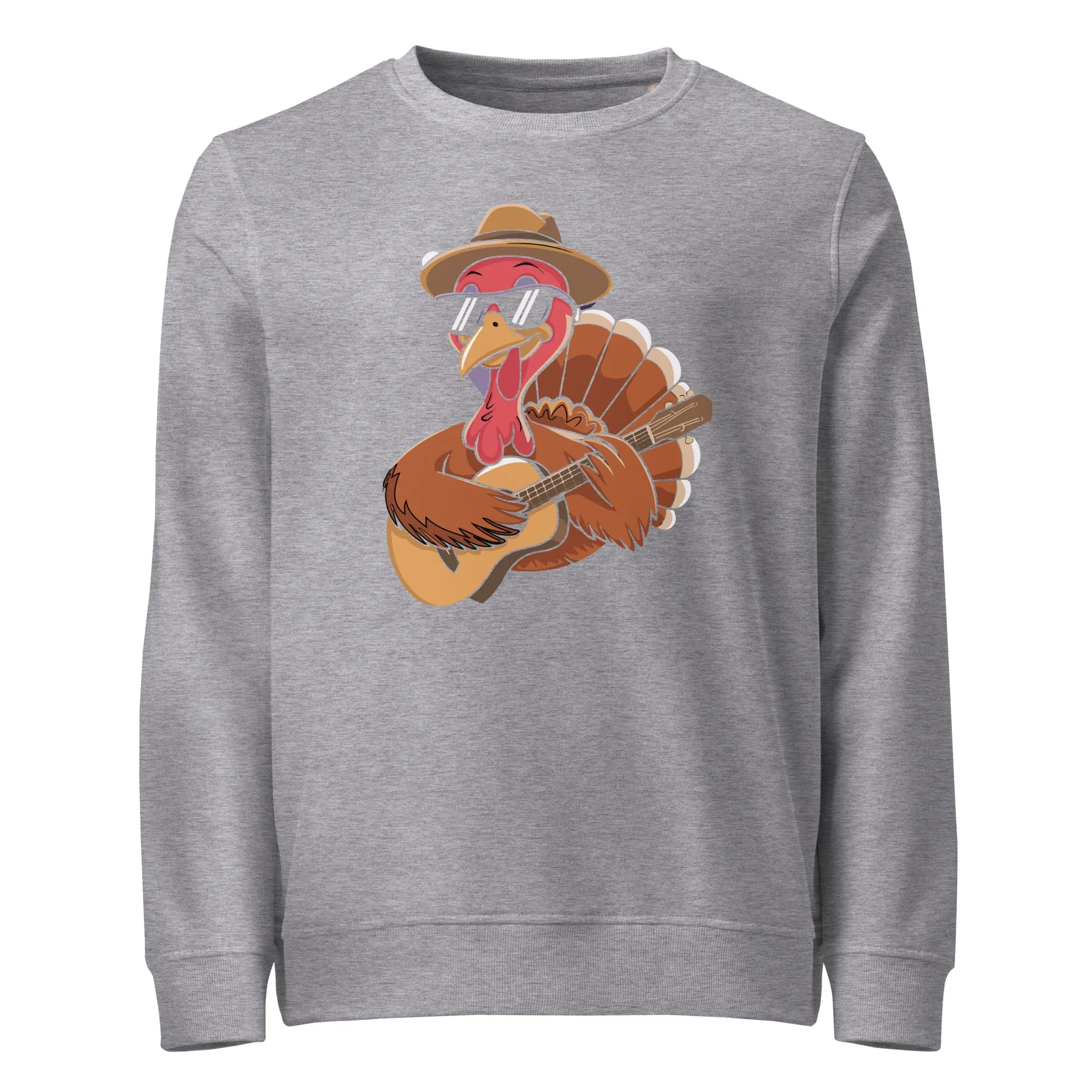 Turkey With Glasses Graphic Women Organic Sweatshirt
