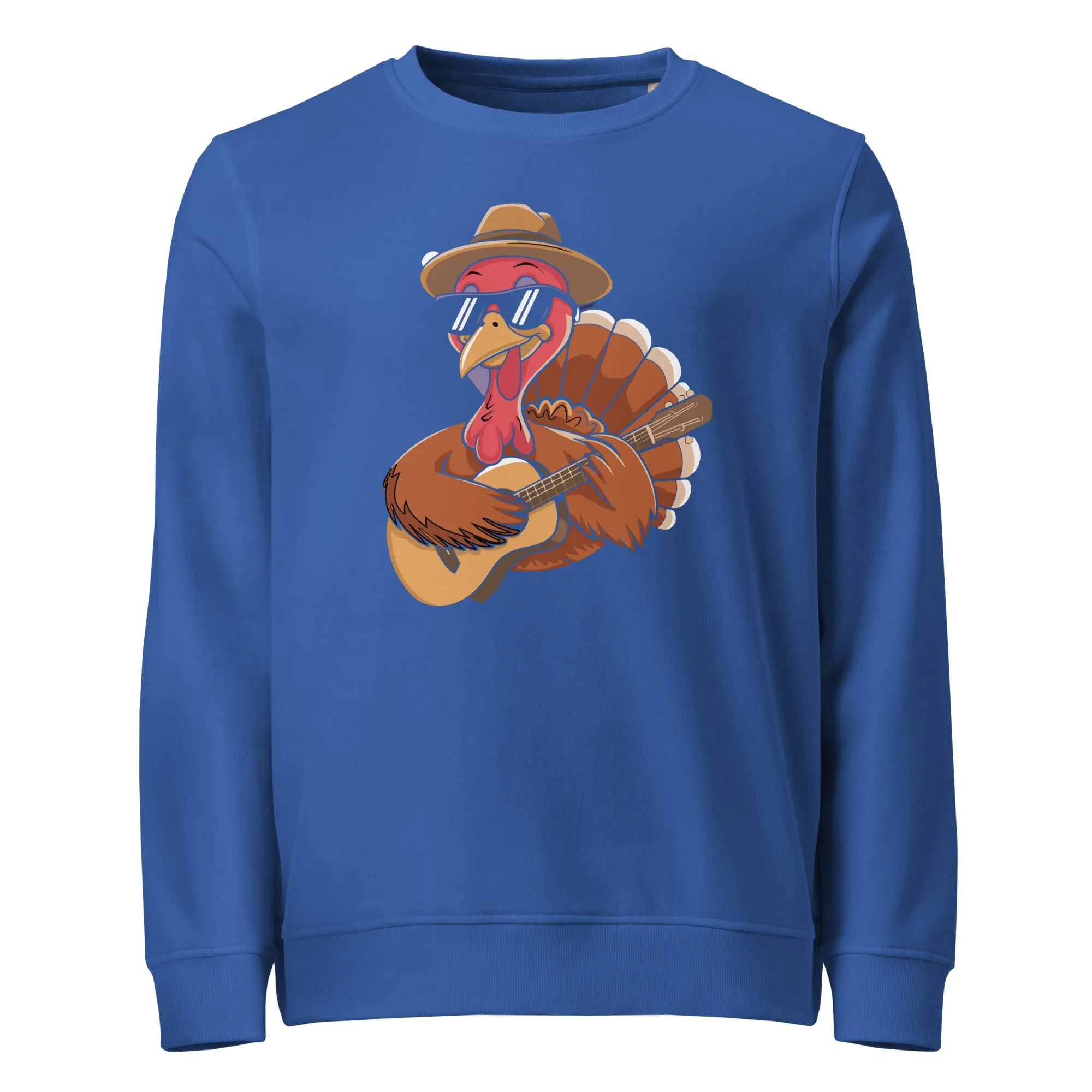 Turkey With Glasses Graphic Women Organic Sweatshirt