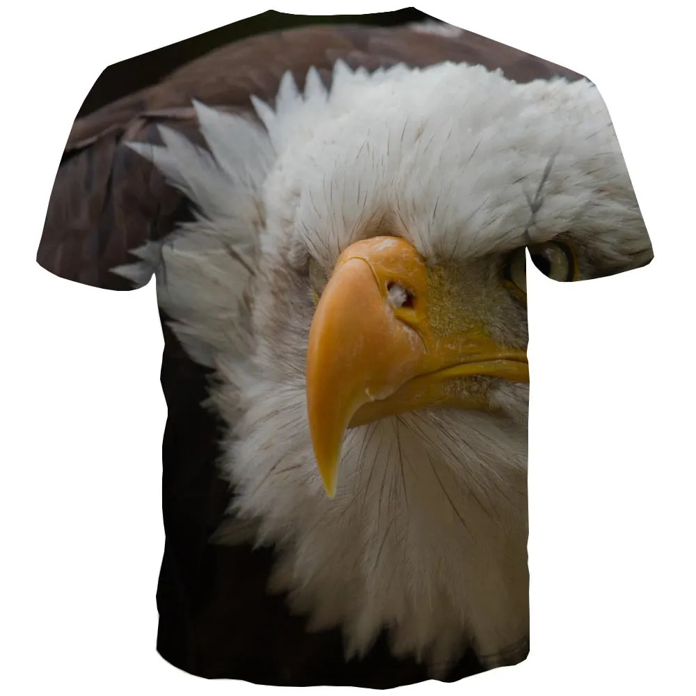 USA T-shirt Men Animal T-shirts 3d Raptor Tshirts Casual Fly Shirt Print Eagle T-shirts Graphic