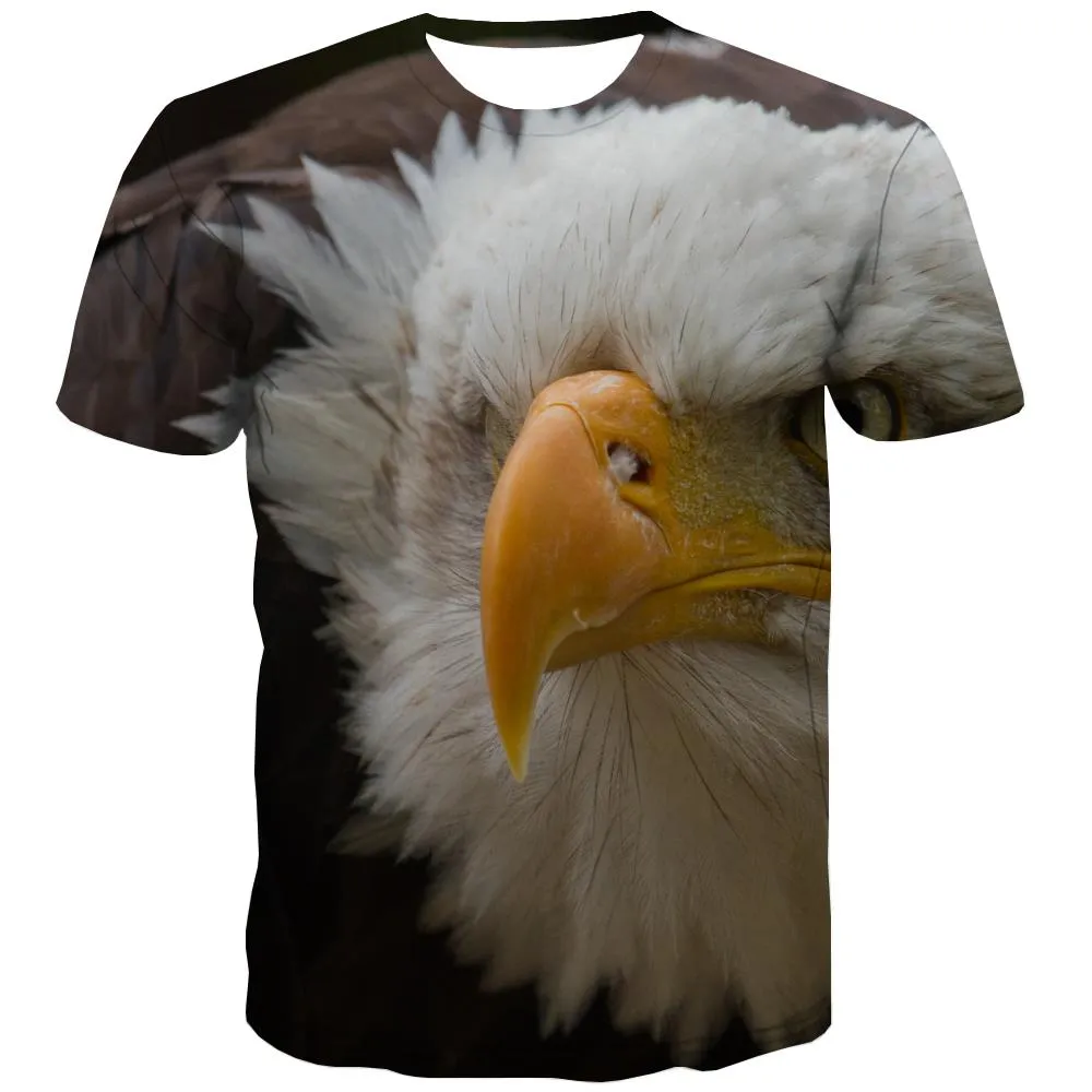 USA T-shirt Men Animal T-shirts 3d Raptor Tshirts Casual Fly Shirt Print Eagle T-shirts Graphic