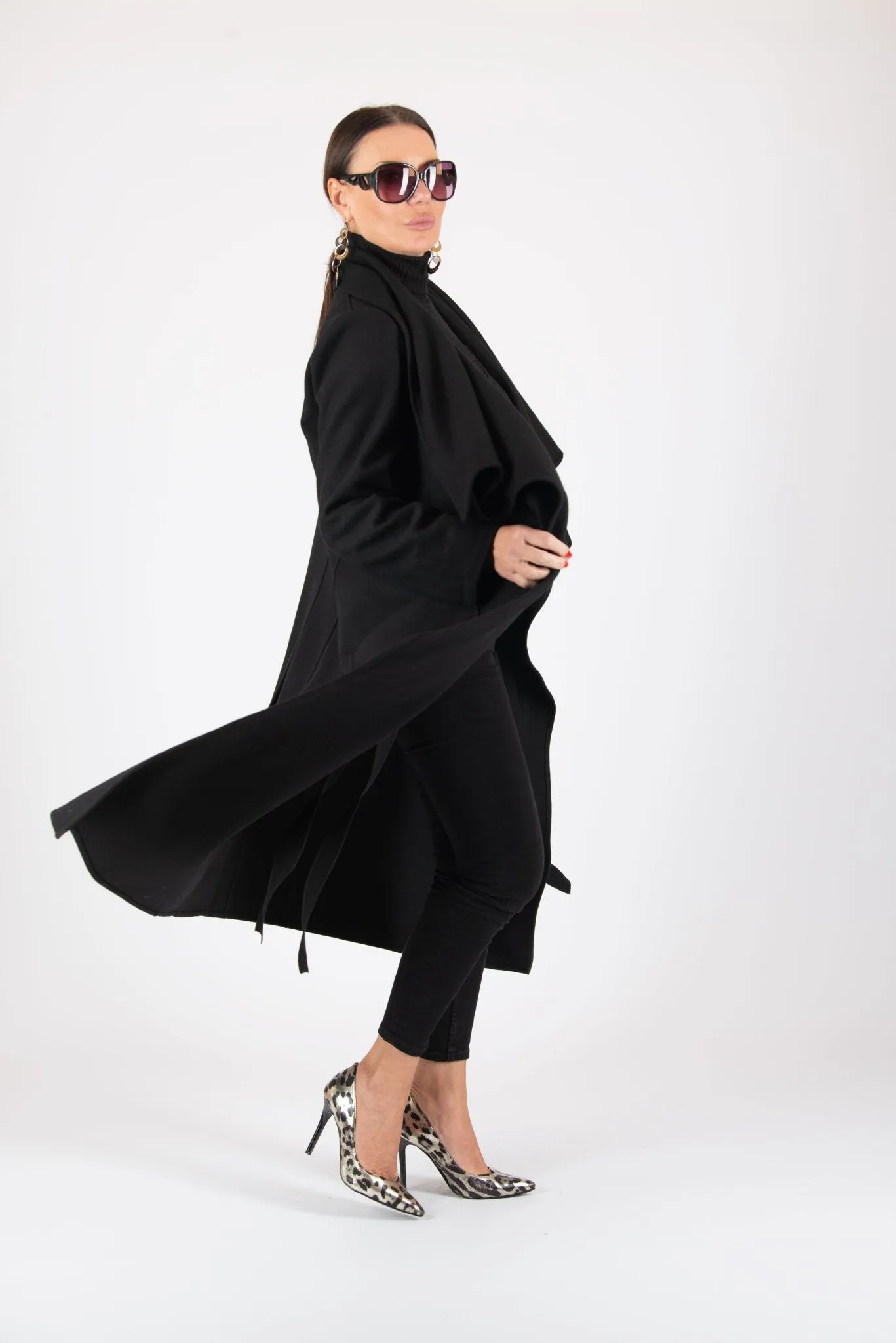 VICTORIA Autumn Women Black Coat