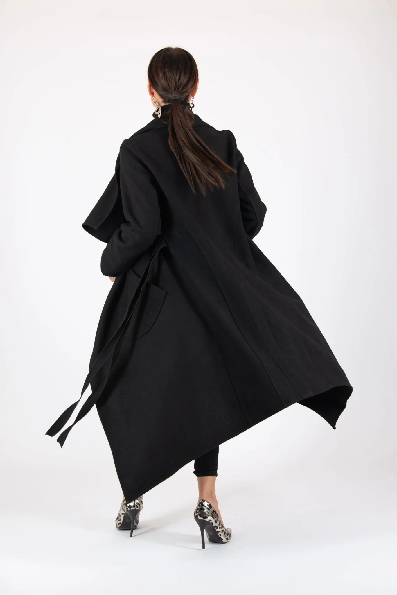 VICTORIA Autumn Women Black Coat
