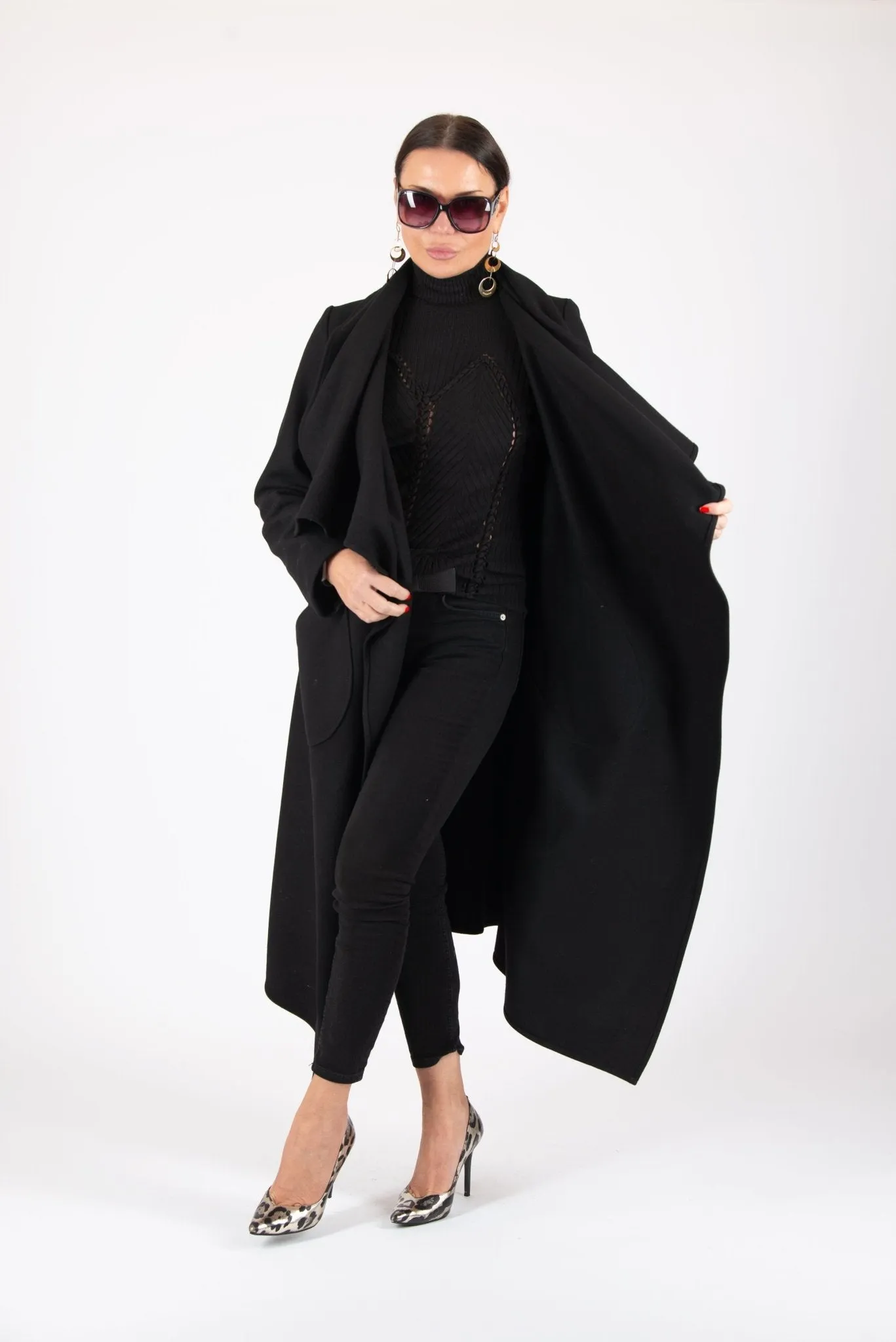 VICTORIA Autumn Women Black Coat