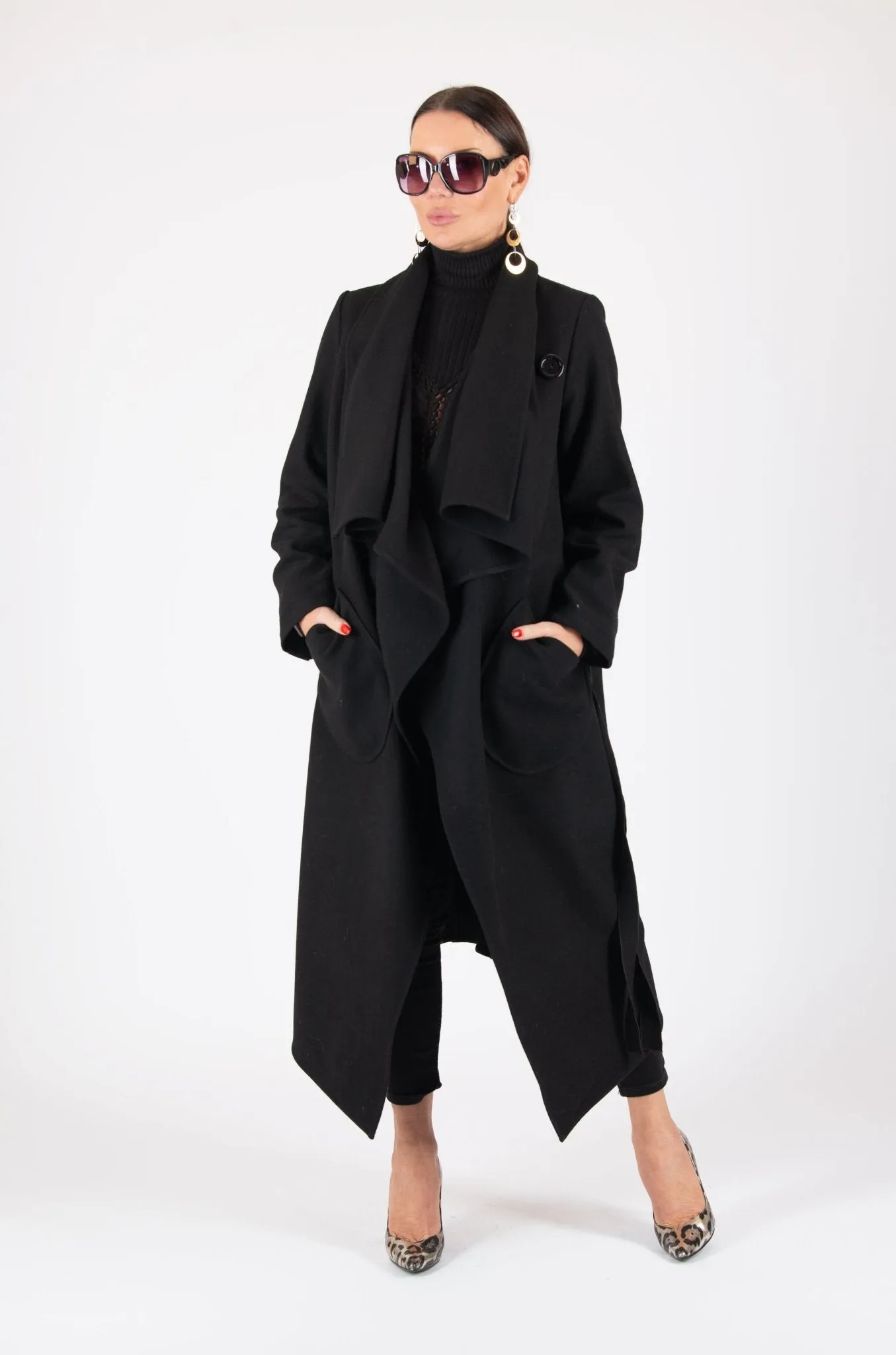 VICTORIA Autumn Women Black Coat