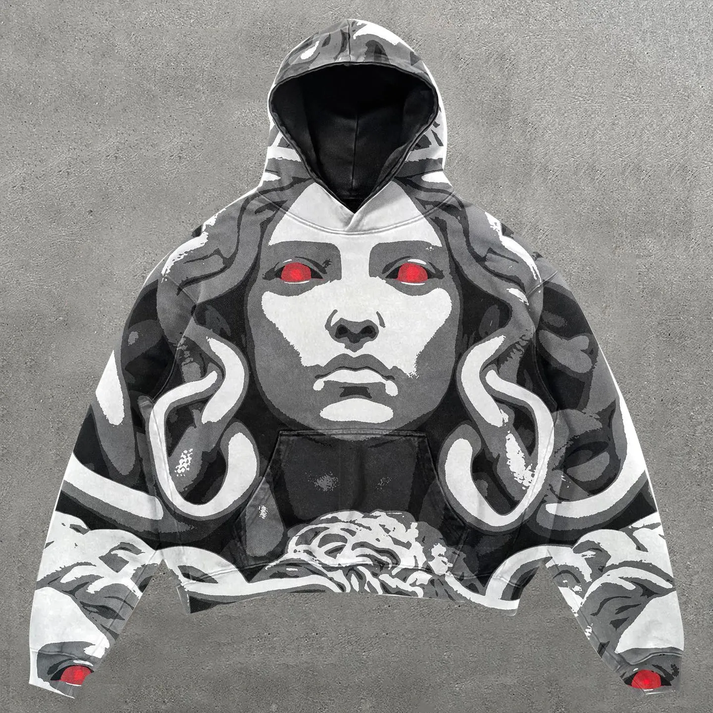 vintage medusa print hoodie
