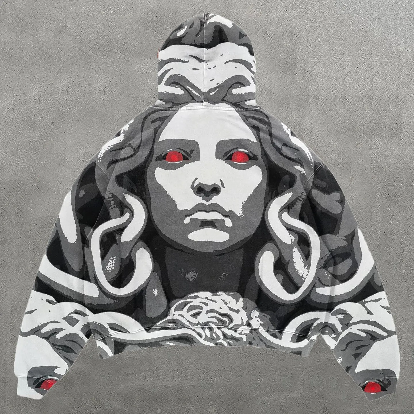 vintage medusa print hoodie
