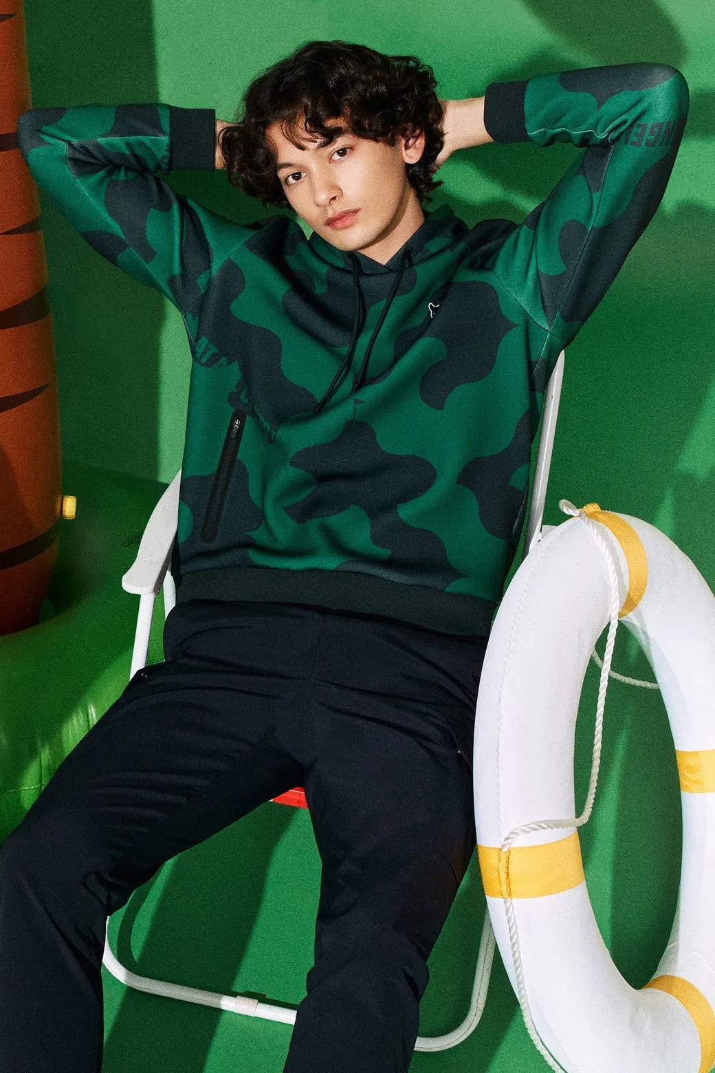 WAAC Men Camo Print Sweatshirt Hoodie