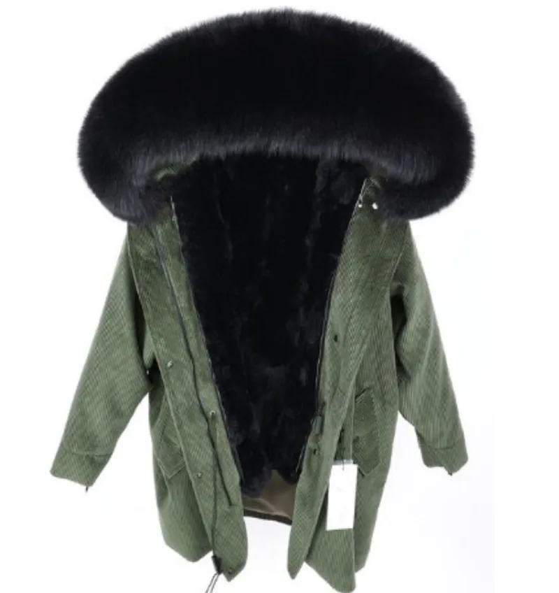 Women's Winter Casual Loose Warm Parka With Rabbit Fur