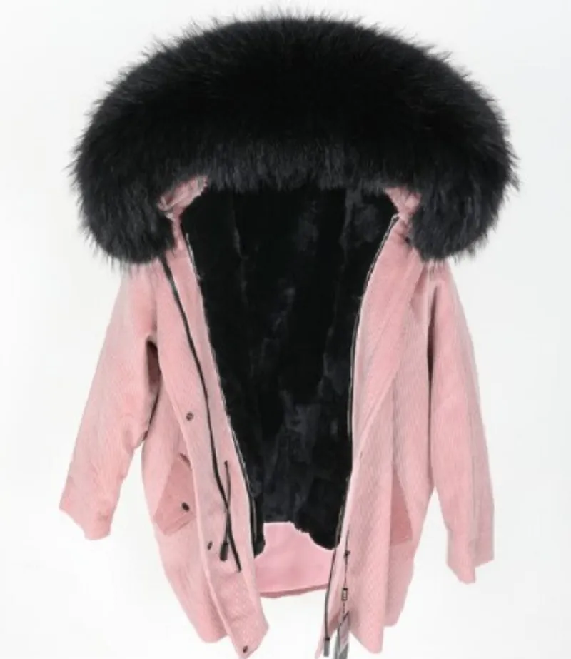 Women's Winter Casual Loose Warm Parka With Rabbit Fur