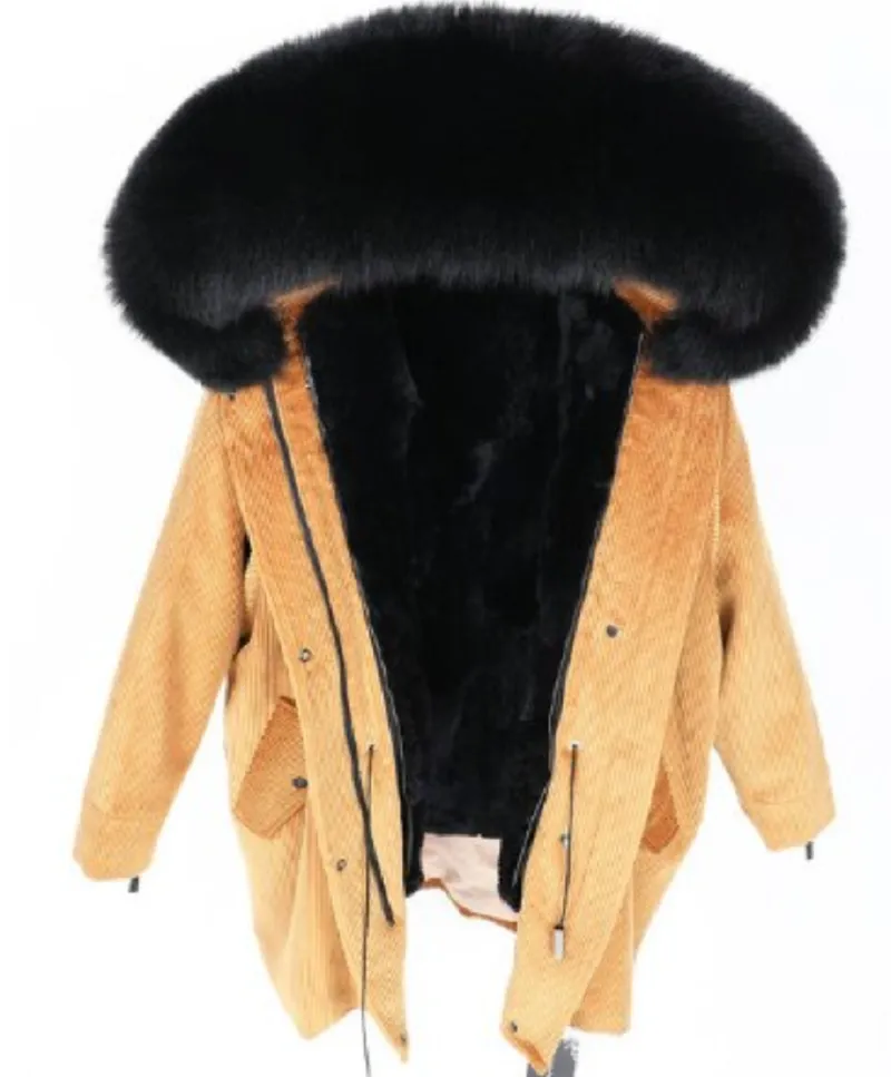 Women's Winter Casual Loose Warm Parka With Rabbit Fur