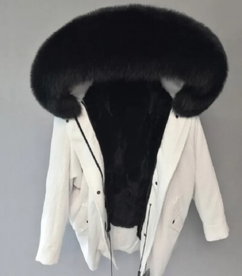 Women's Winter Casual Loose Warm Parka With Rabbit Fur