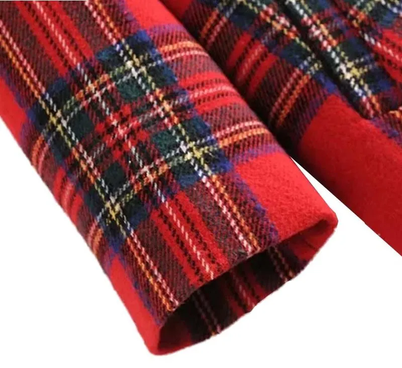 Women's Winter Warm Thick Plaid Woolen Loose Coat