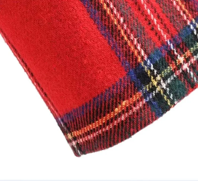 Women's Winter Warm Thick Plaid Woolen Loose Coat