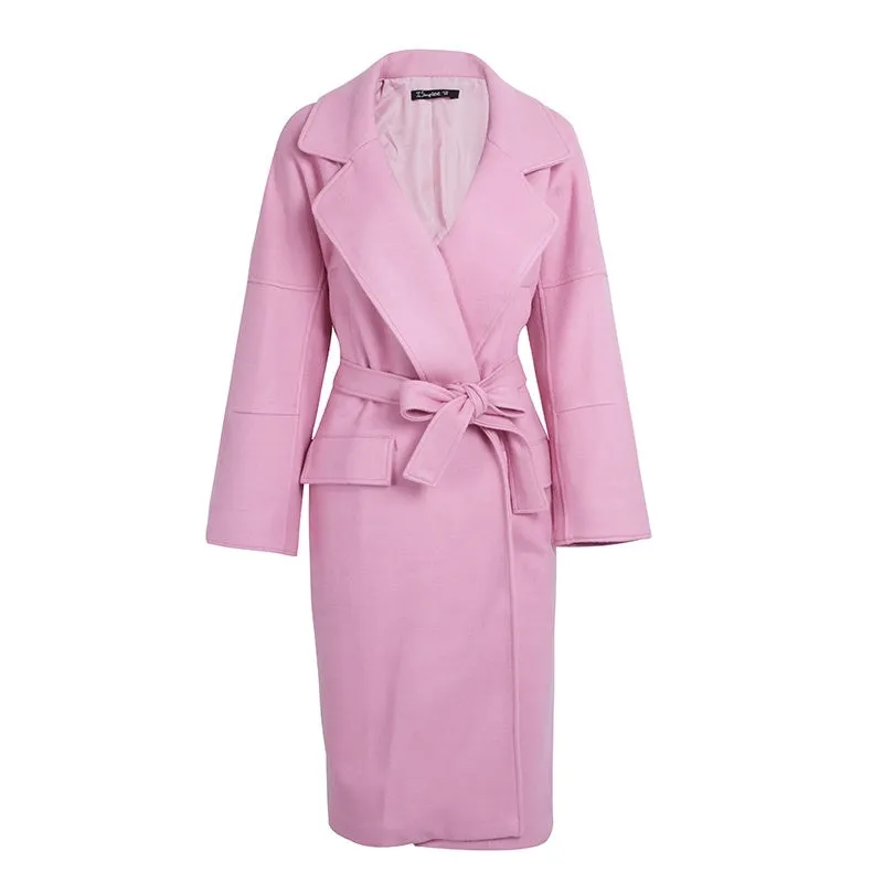 Women's Winter Wool Blend Long Coat